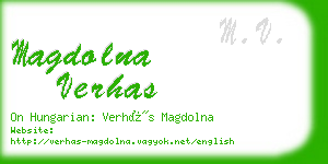 magdolna verhas business card